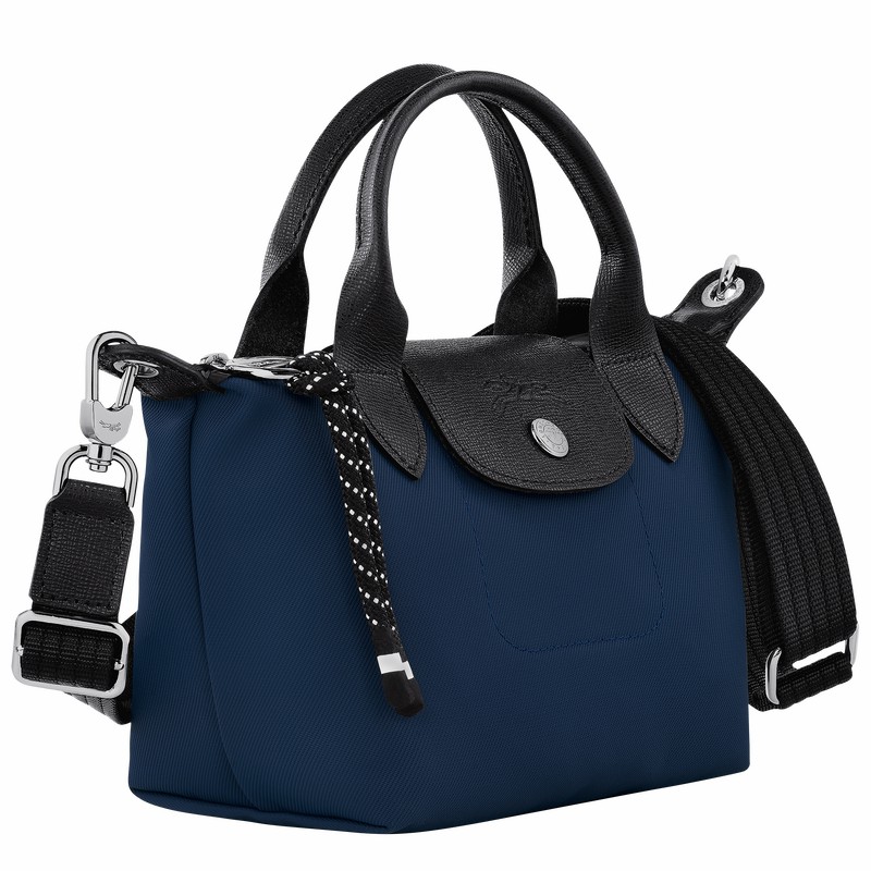 Navy Longchamp Le Pliage Energy XS Handbag - Recycled canvas UK | L1500HSR006-