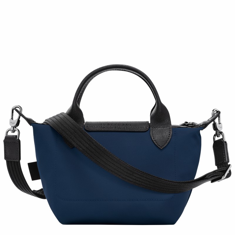 Navy Longchamp Le Pliage Energy XS Handbag - Recycled canvas UK | L1500HSR006-