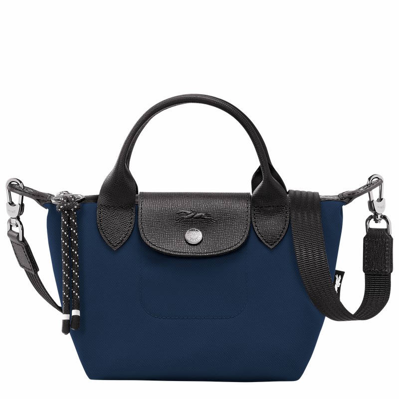 Navy Longchamp Le Pliage Energy XS Handbag - Recycled canvas UK | L1500HSR006-