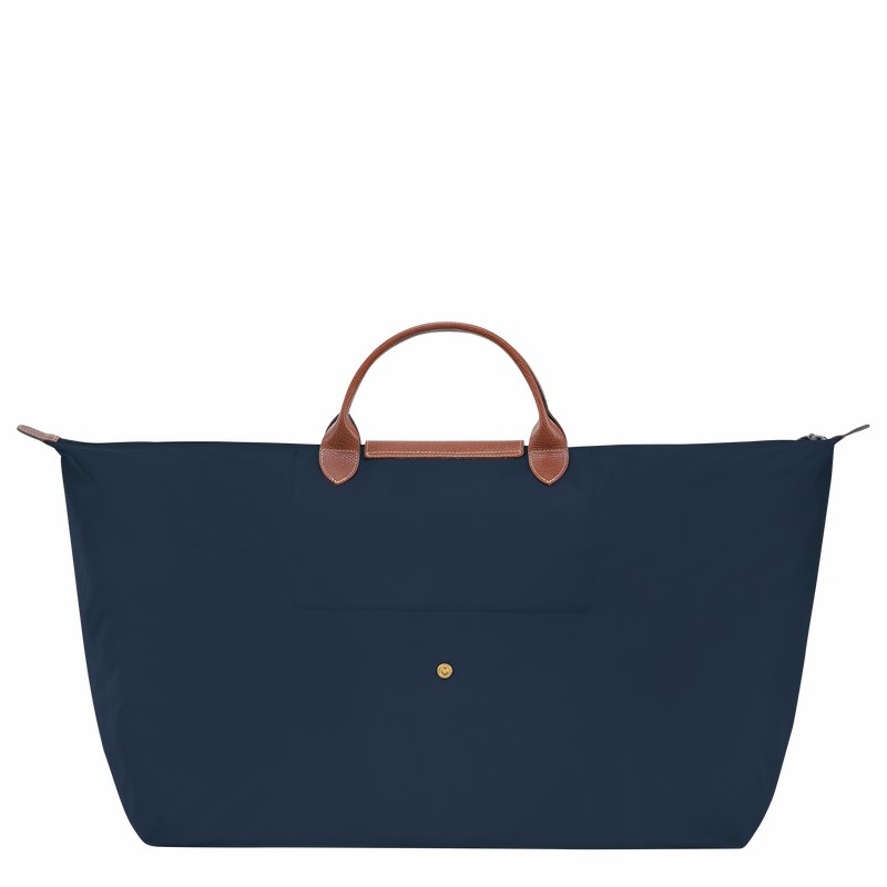 Navy Longchamp Le Pliage Original M Travel bag - Recycled canvas UK | L1625089P68