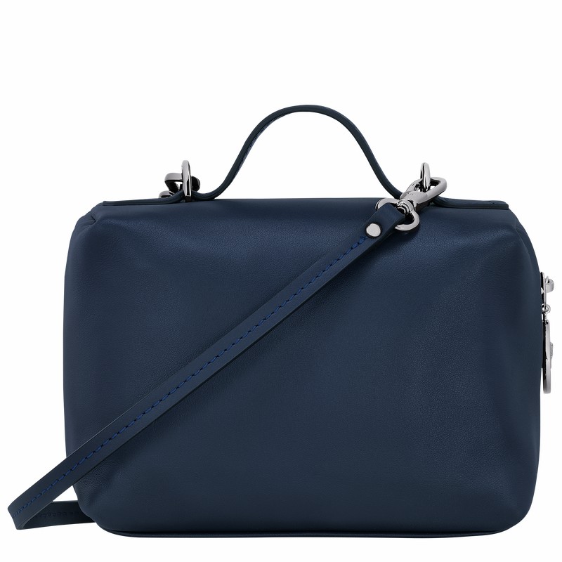 Navy Longchamp Le Pliage Xtra XS Vanity - Leather UK | 10187987556