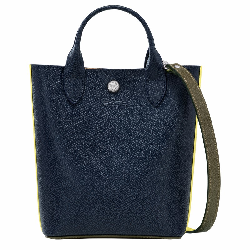 Navy Longchamp ÉPURE XS Tote bag - Leather UK | 10269HFH006