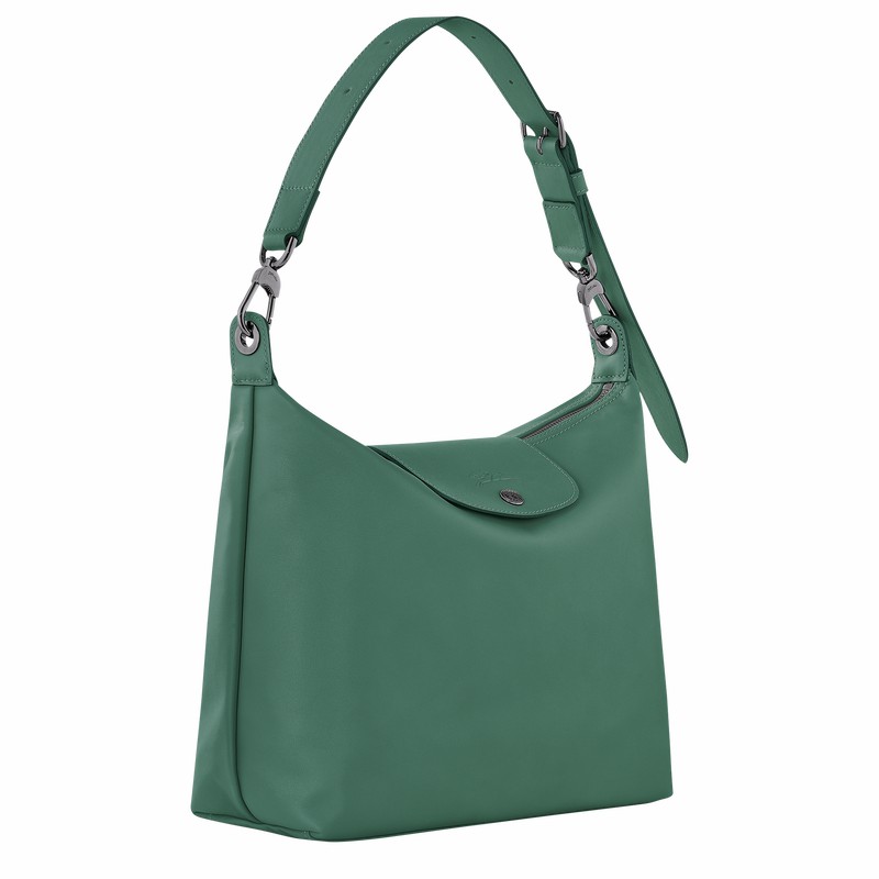 Olive Longchamp Le Pliage Xtra M Hobo bag - Leather UK | 10189987D90