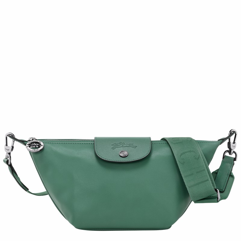 Olive Longchamp Le Pliage Xtra XS Crossbody bag - Leather UK | 10212987D90