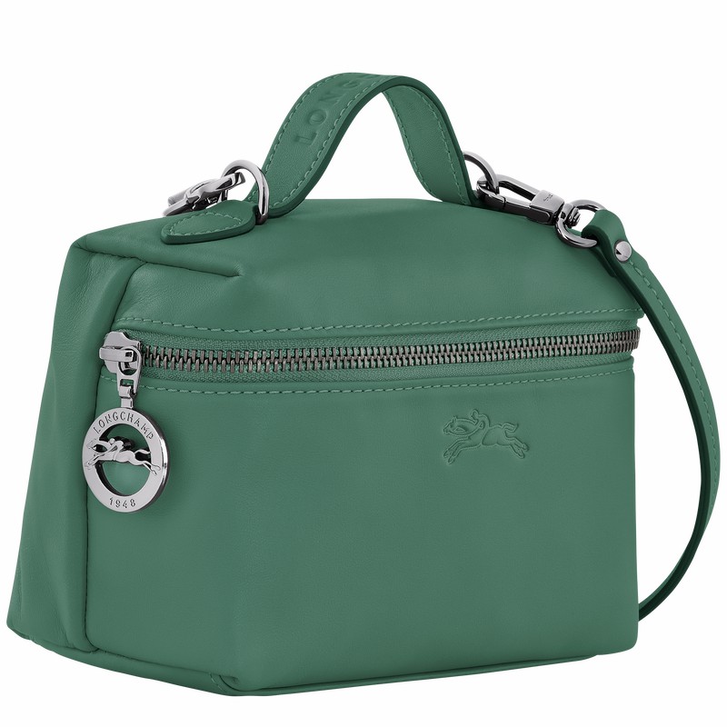 Olive Longchamp Le Pliage Xtra XS Vanity - Leather UK | 10187987D90