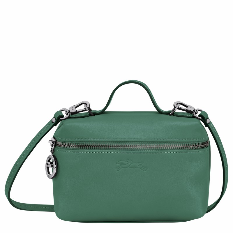 Olive Longchamp Le Pliage Xtra XS Vanity - Leather UK | 10187987D90