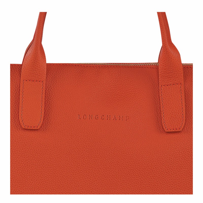 Orange Longchamp Le FOULONNÉ S Briefcase - Leather UK | 20032021685-