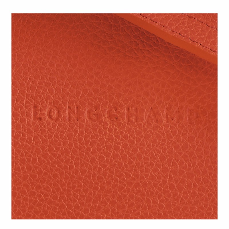 Orange Longchamp Le FOULONNÉ S Crossbody bag - Leather UK | 10138021685