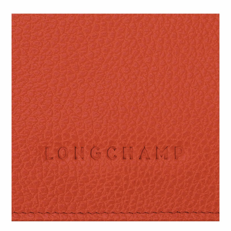 Orange Longchamp Le FOULONNÉ Wallet - Leather UK | 30021021685-