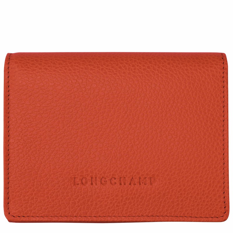 Orange Longchamp Le FOULONNÉ Wallet - Leather UK | 30021021685-