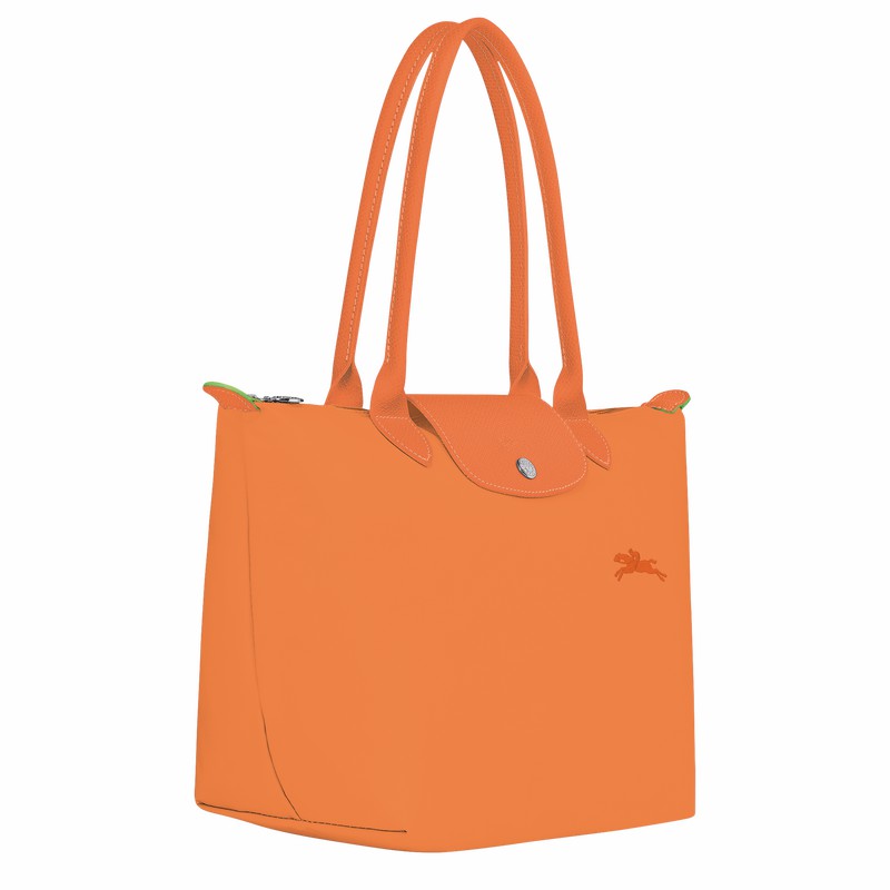 Orange Longchamp Le Pliage Green M Tote bag - Recycled canvas UK | L2605919P54