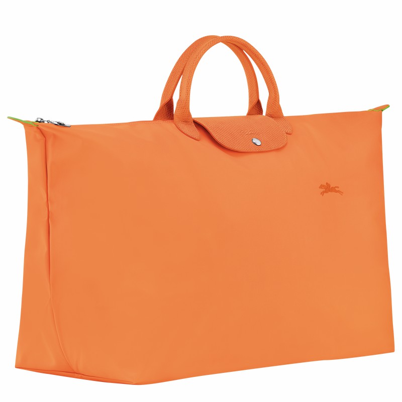 Orange Longchamp Le Pliage Green M Travel bag - Recycled canvas UK | L1625919P54-