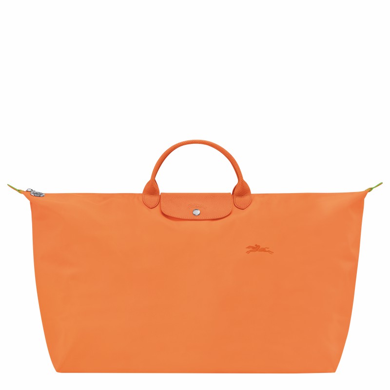 Orange Longchamp Le Pliage Green M Travel bag - Recycled canvas UK | L1625919P54-