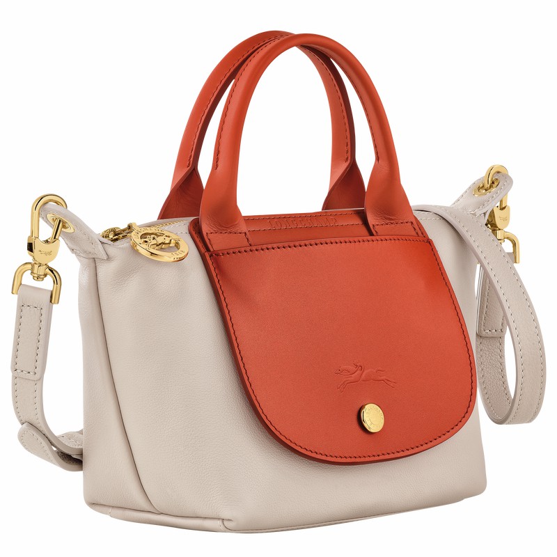 Orange Longchamp Le Pliage Xtra XS Handbag - Leather UK | L1500HFJ685