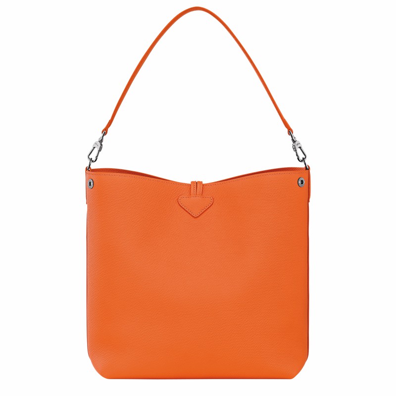 Orange Longchamp Le Roseau M Shoulder bag - Leather UK | 10281HFP017