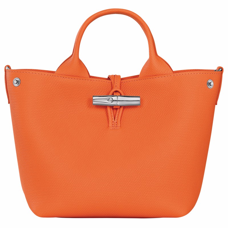 Orange Longchamp Le Roseau S Handbag - Leather UK | 10273HFP017