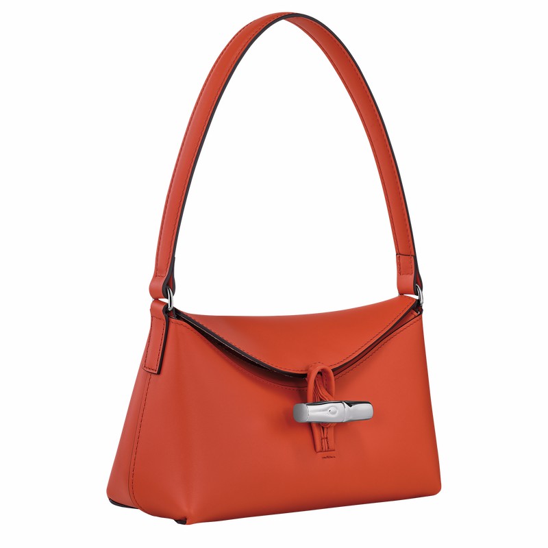 Orange Longchamp Le Roseau S Hobo bag - Leather UK | 10230HCL685