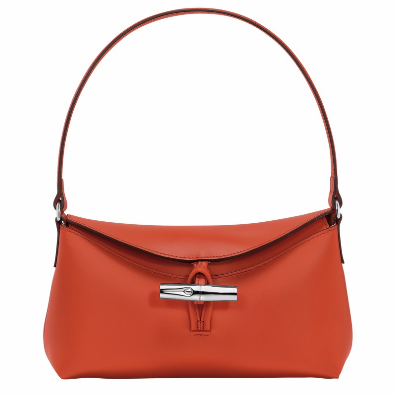 Orange Longchamp Le Roseau S Hobo bag - Leather UK | 10230HCL685