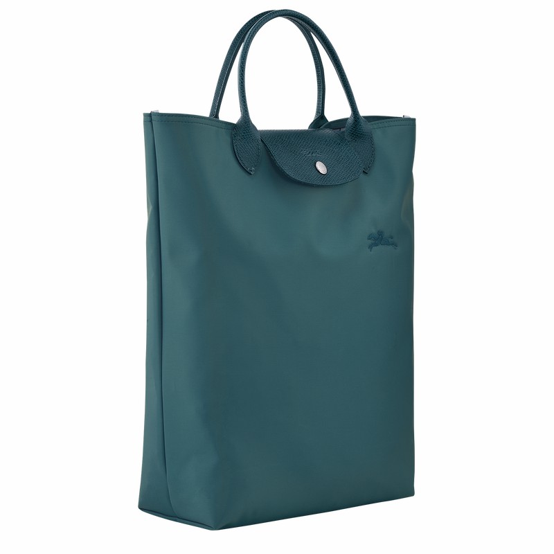 Peacock Longchamp Le Pliage Green M Tote bag - Canvas UK | 10168919P89-