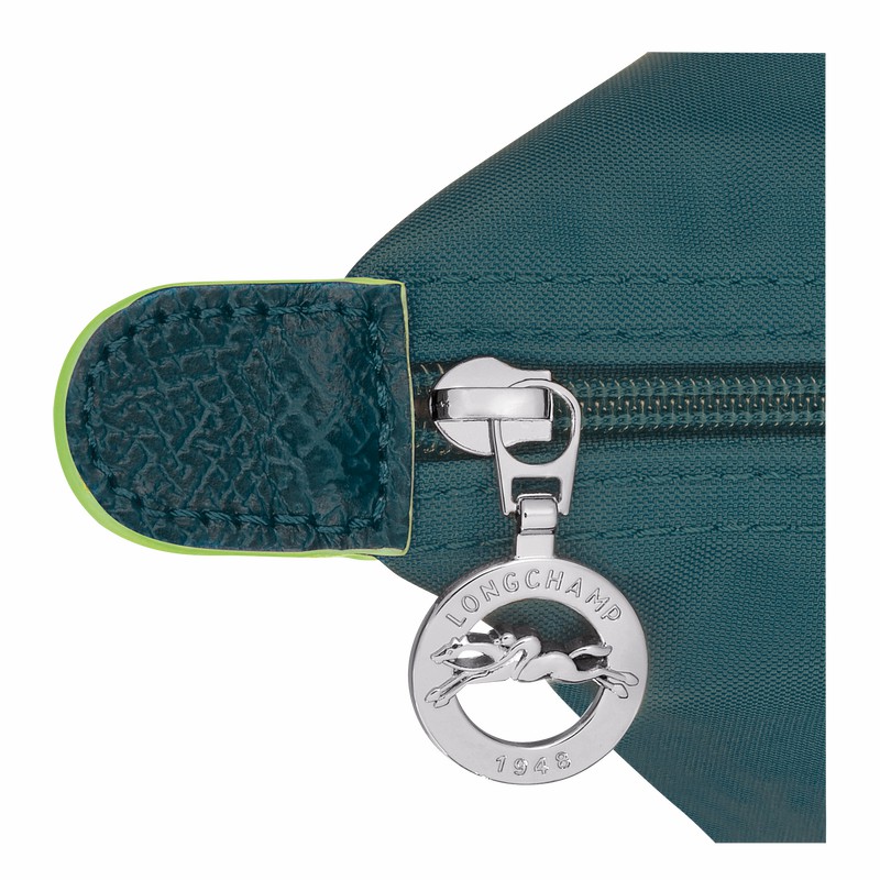 Peacock Longchamp Le Pliage Green S Handbag - Recycled canvas UK | L1621919P89