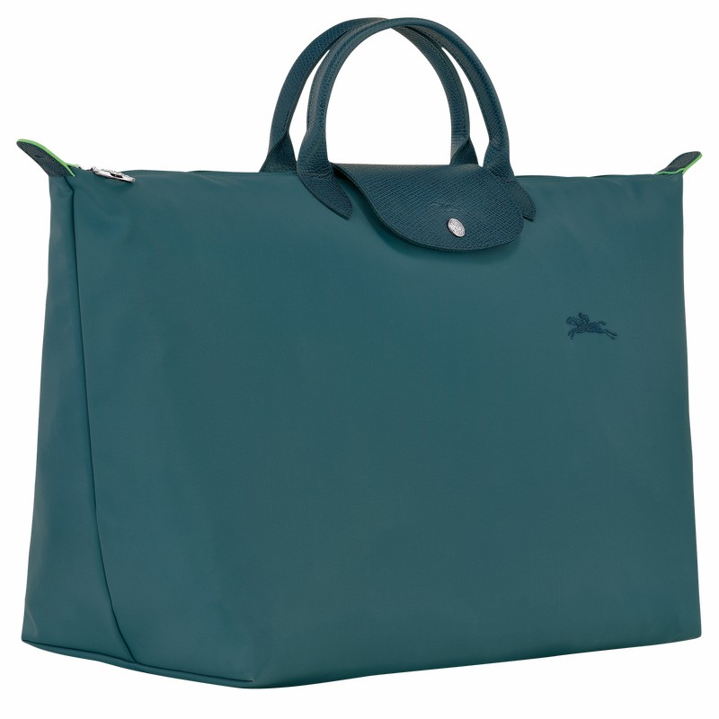 Peacock Longchamp Le Pliage Green S Travel bag - Recycled canvas UK | L1624919P89