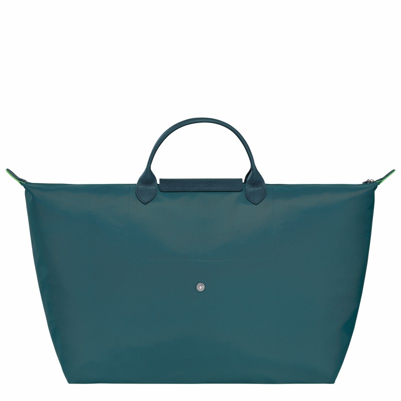 Peacock Longchamp Le Pliage Green S Travel bag - Recycled canvas UK | L1624919P89