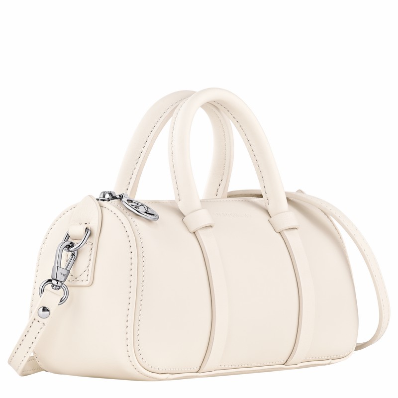 White Longchamp Daylong S Handbag - Leather UK | 10270HFK037