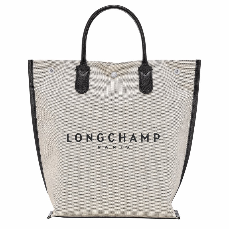 White Longchamp Essential M Tote bag - Canvas UK | 10211HSG037-