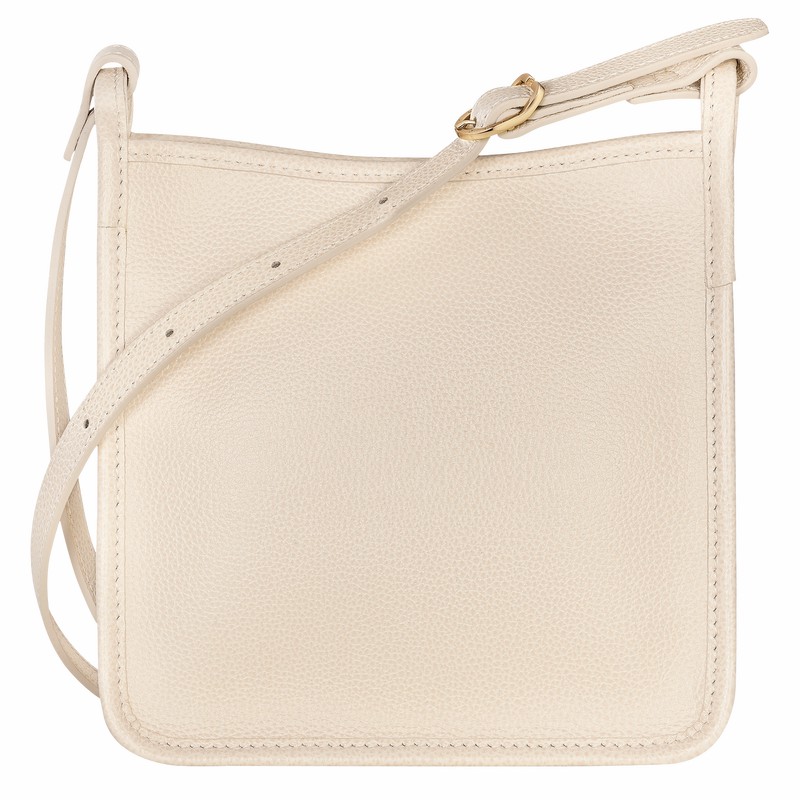 White Longchamp Le FOULONNÉ S Crossbody bag - Leather UK | 10138021555