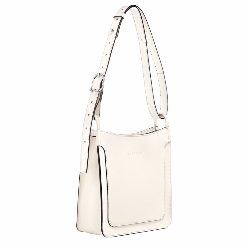 White Longchamp Le FOULONNÉ S Hobo bag - Leather UK | 10272HFI037