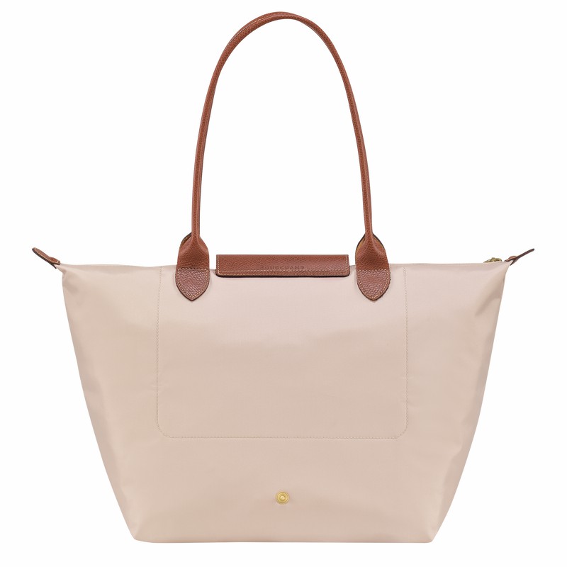 White Longchamp Le Pliage Original L Tote bag - Recycled canvas UK | L1899089P71