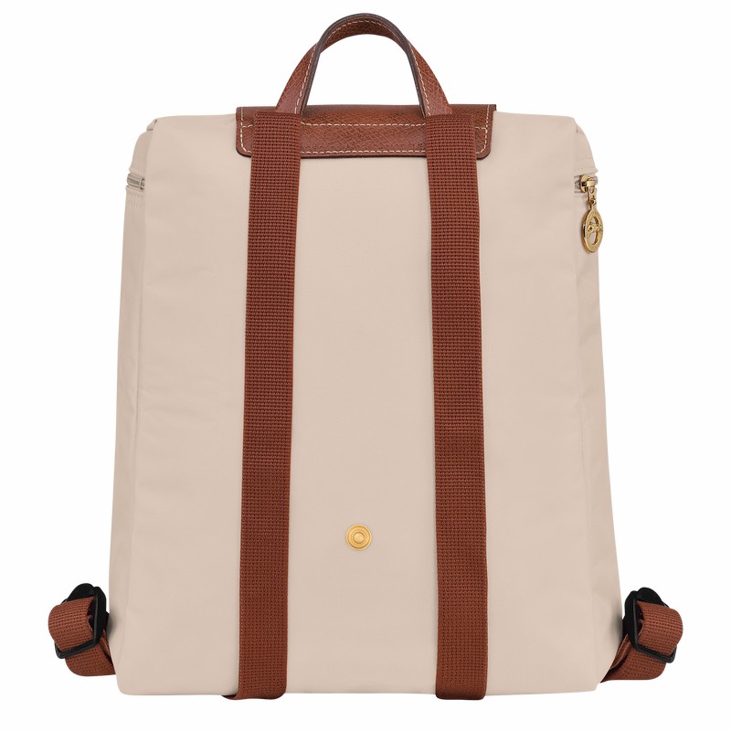 White Longchamp Le Pliage Original M Backpack - Recycled canvas UK | L1699089P71