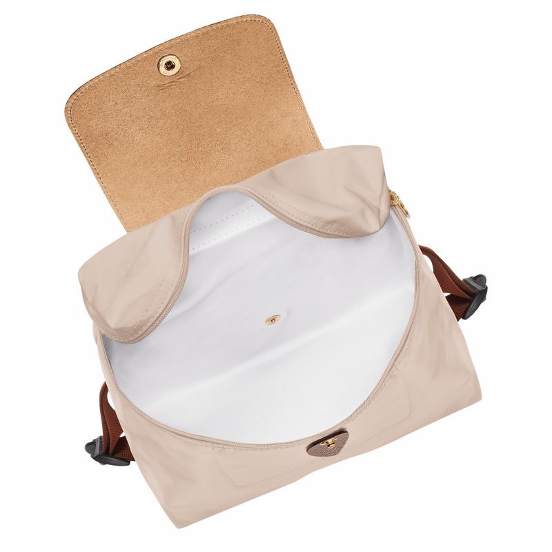 White Longchamp Le Pliage Original M Backpack - Recycled canvas UK | L1699089P71