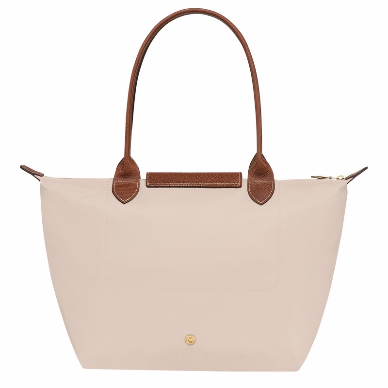 White Longchamp Le Pliage Original M Tote bag - Recycled canvas UK | L2605089P71