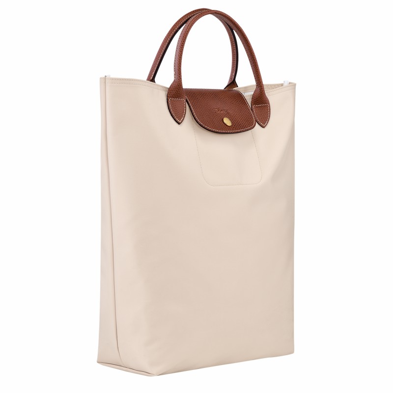 White Longchamp Le Pliage Original M Tote bag - Canvas UK | 10168089P71