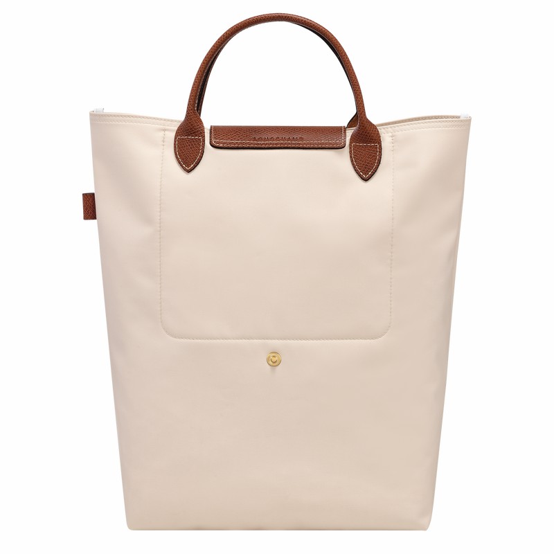 White Longchamp Le Pliage Original M Tote bag - Canvas UK | 10168089P71