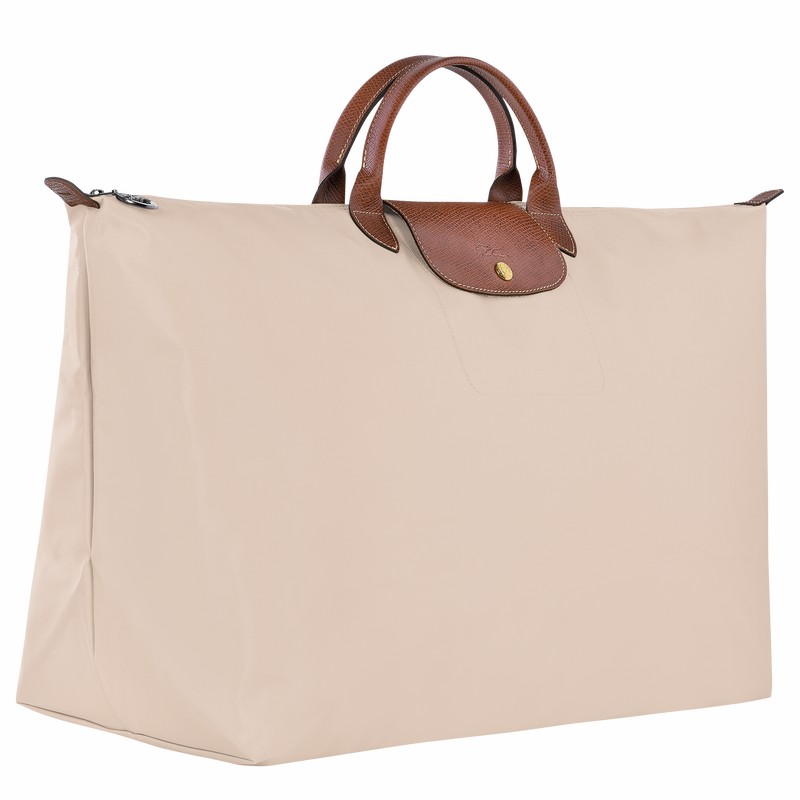 White Longchamp Le Pliage Original M Travel bag - Recycled canvas UK | L1625089P71-