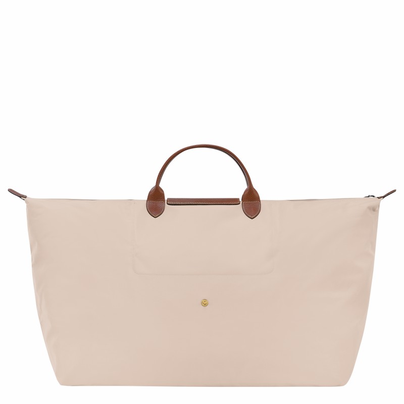 White Longchamp Le Pliage Original M Travel bag - Recycled canvas UK | L1625089P71-