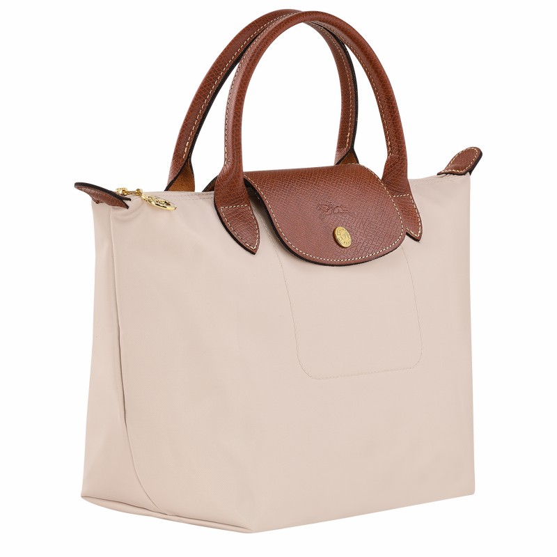 White Longchamp Le Pliage Original S Handbag - Recycled canvas UK | L1621089P71