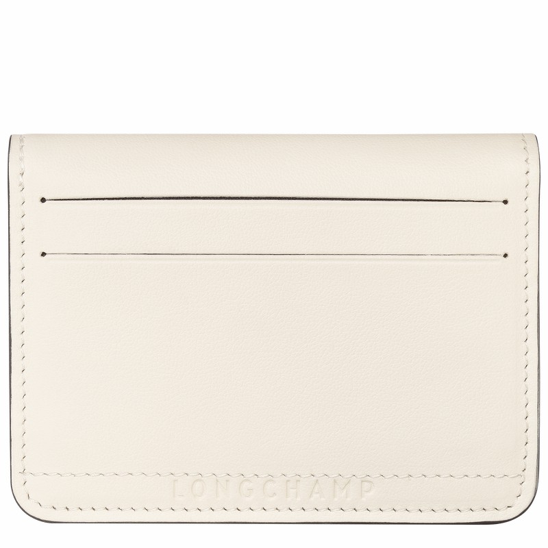 White Longchamp Le Pliage Xtra Card holder - Leather UK | 30039987037-