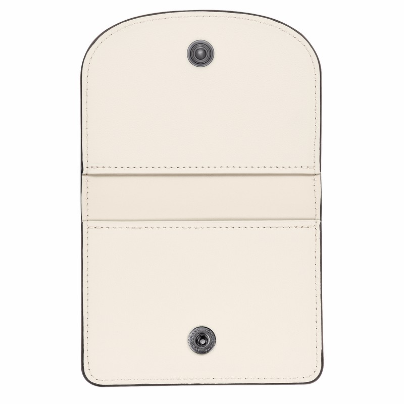 White Longchamp Le Pliage Xtra Card holder - Leather UK | 30039987037-