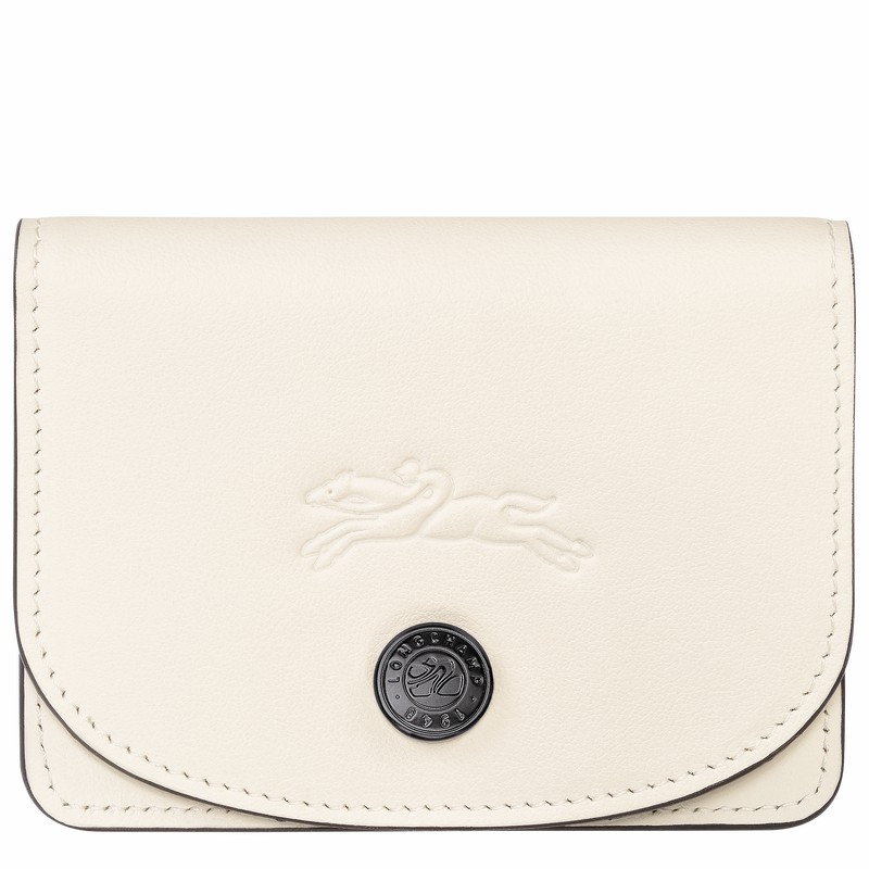 White Longchamp Le Pliage Xtra Card holder - Leather UK | 30039987037-