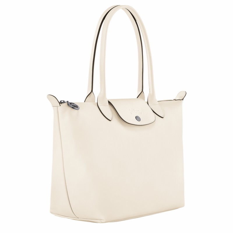 White Longchamp Le Pliage Xtra M Tote bag - Leather UK | L2605987037