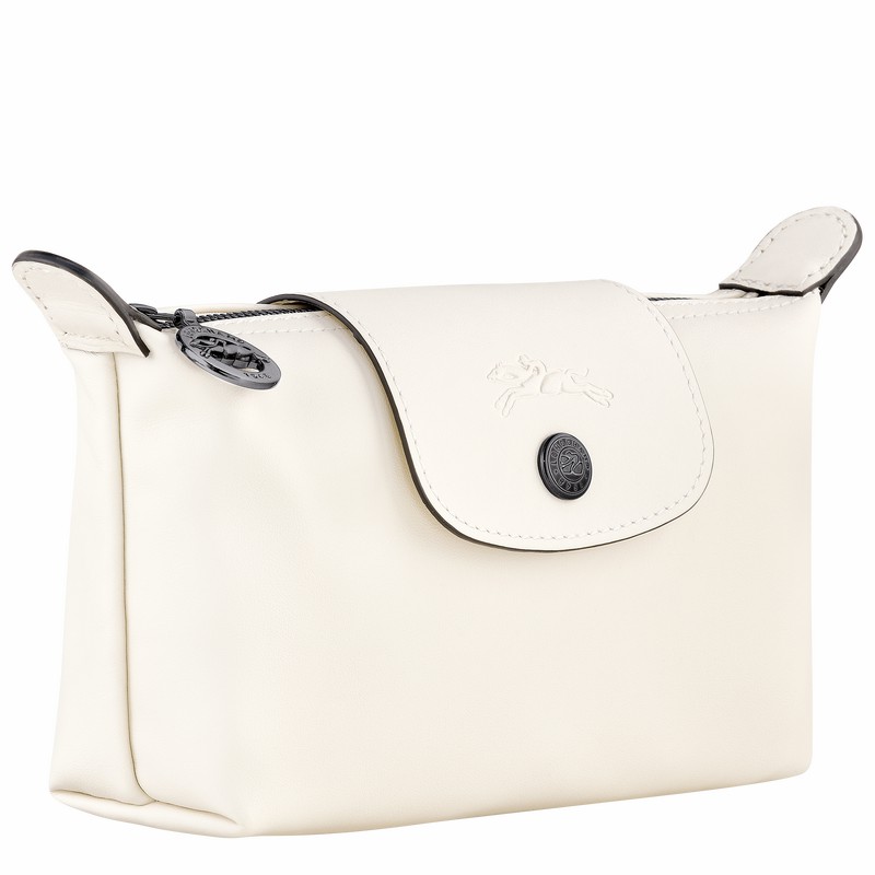 White Longchamp Le Pliage Xtra Pouch - Leather UK | 34174987037