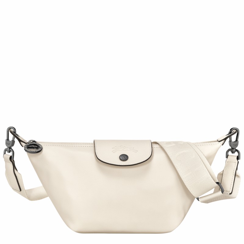 White Longchamp Le Pliage Xtra XS Crossbody bag - Leather UK | 10212987037-