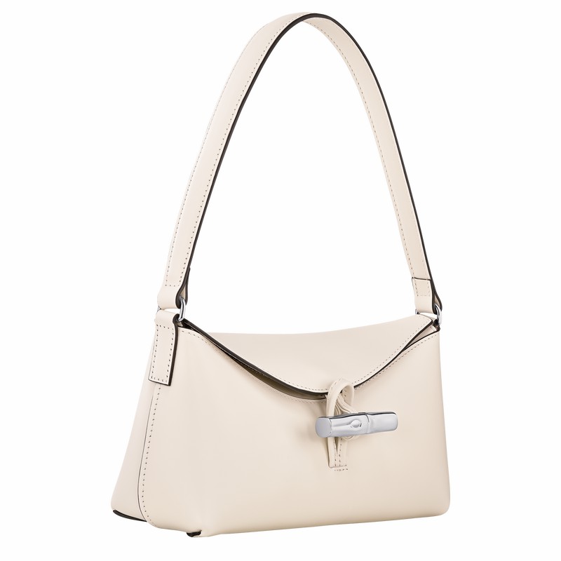 White Longchamp Le Roseau S Hobo bag - Leather UK | 10230HCL037