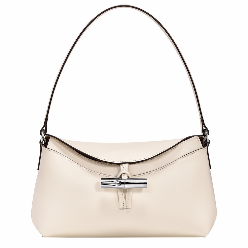 White Longchamp Le Roseau S Hobo bag - Leather UK | 10230HCL037