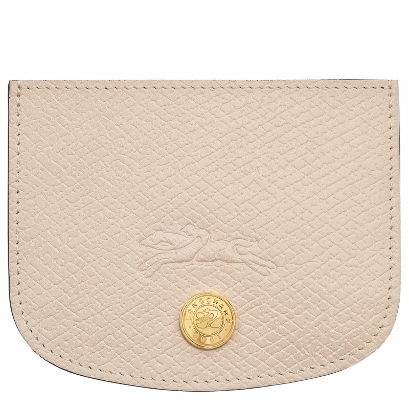 White Longchamp ÉPURE Card holder - Leather UK | 30031HYZ555