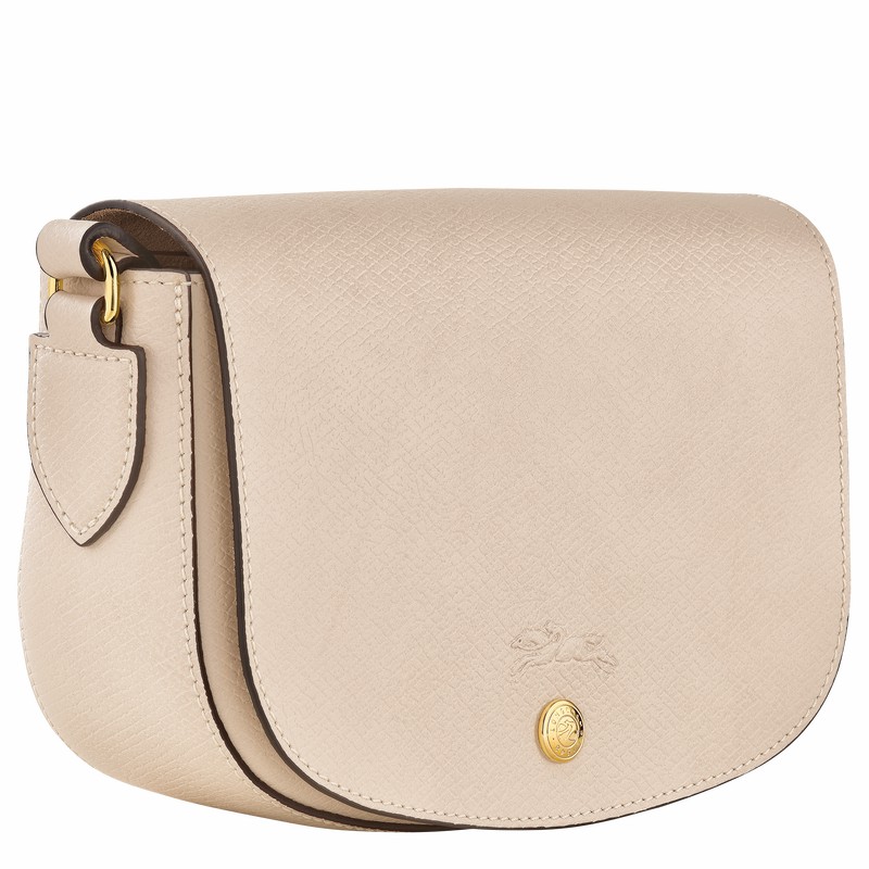 White Longchamp ÉPURE S Crossbody bag - Leather UK | 10253HYZ555