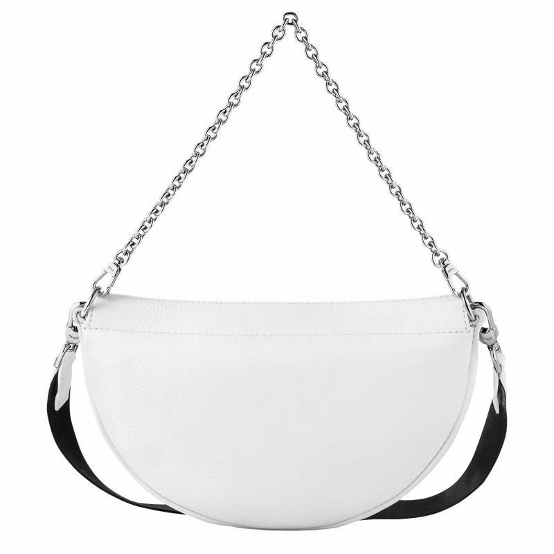 White Longchamp Smile S Crossbody bag - Leather UK | 10224HDS007